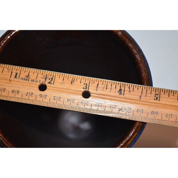 Signed Cedar Swamp Stoneware Co Cape Cod Mass Handcrafted Vase Plum Pudding - Picture 5 of 10